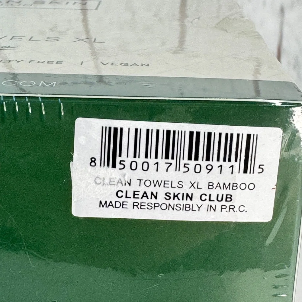Clean Skin Club Bamboo Viscose Ultra Soft BioBased Face Towel 1Pkg XL 50 Ct.